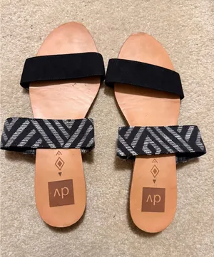 Women’s Black Strappy Sandals Size 9.5 thumbnail 1