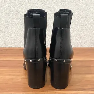CHARLES by Charles David Dodger Black Pointy Studded Chunky Chelsea Booties 6.5 thumbnail 6