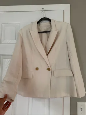 A New Day Cream Double-Breasted Blazer Jacket thumbnail 2
