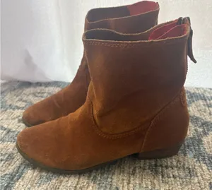 Dolce vita DV‎ booties Suede Leather Zipper Zip Up Size 7.5 GUC thumbnail 1