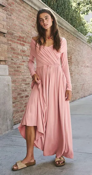 NWT Arabesque Maxi Dress in Pink. Size Small thumbnail 1
