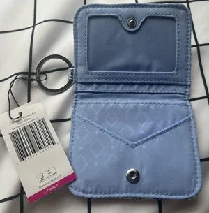 Vera Bradley Floral Keychain Wallet in Blue and White thumbnail 3
