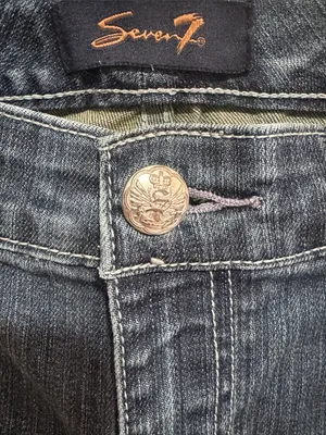 7 For All Mankind Women's Skinny Jeans - Dark Grey Blue Wash thumbnail 3