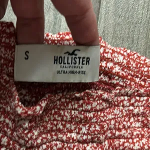 Hollister Red Floral Wide-Leg Pants thumbnail 2