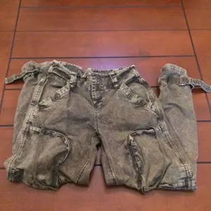 Free people can’t compare slouchy cargo army green xs thumbnail 4