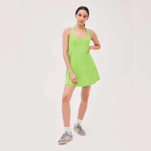 Outdoor Voices Neon Green Cross Back Athletic Dress Sz.L thumbnail 4