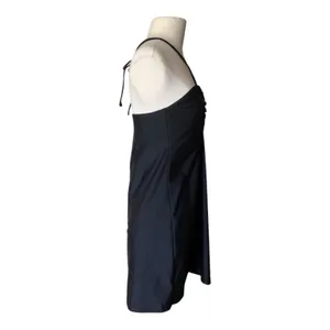 Andie Waikiki Swim Cover Up Black Small Ruched Halter Bandeau Beach Dress NWT thumbnail 4