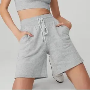 Alo Yoga High-Waist Easy Sweat Short Athletic Heather Grey XS NWT thumbnail 1