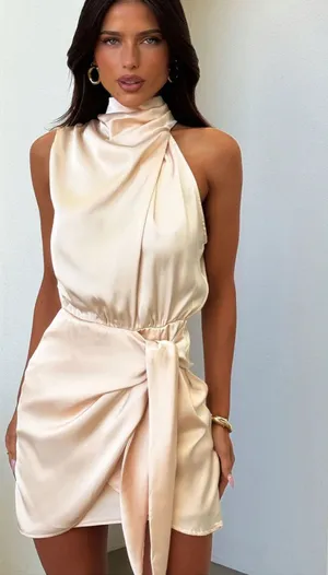 THATSSOFETCH Mini Gold Dress  thumbnail 1