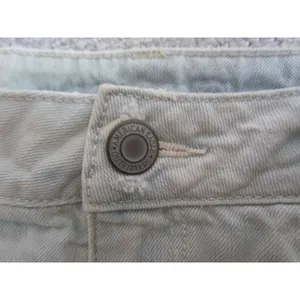American Eagle Denim Shorts 12‎ Light Wash Distressed Frayed Hem Boho Summer thumbnail 7