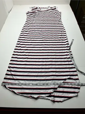 Frank & Eileen Cory Muscle Tee Maxi Dress Red Blue White Striped Crewneck Large thumbnail 9