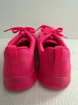 BOBS from Skechers Chaos Hot Pink Knit Lace-Up Sneakers thumbnail 5