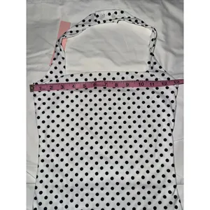 Halter Tank Top Set Solid Black‎ and White Polka Dot Square Neck 2 Pack Black Size XS thumbnail 11
