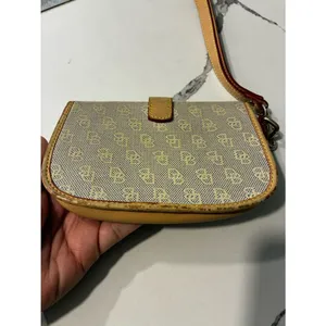 Dooney & Bourke Tan Signature Canvas Wristlet with Gold Hardware thumbnail 3
