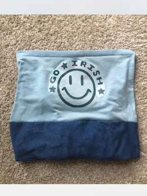 Notre Dame smiley face tube top Blue thumbnail 5