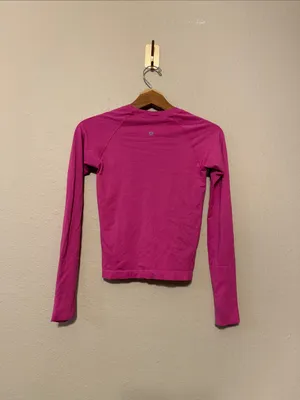 Lululemon swiftly top size 4 bright pink thumbnail 4