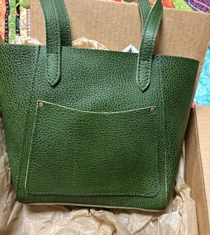 Portland Leather small Juliette tote avocado thumbnail 2