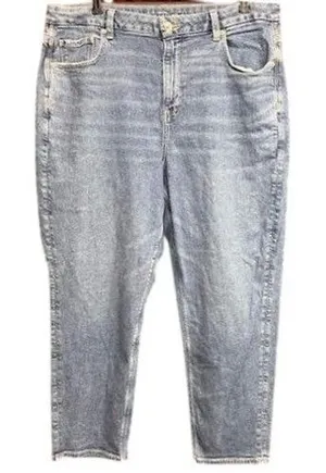 American Eagle High Rise Light‎ Wash Denim Casual Everyday Blue thumbnail 1