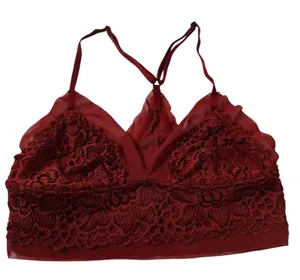 Aerie Floral Lace Crossback Wireless Pullover Bralette Bra Rust Size XS | 69-5 thumbnail 1