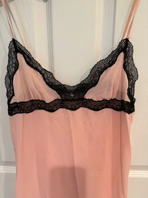 Calvin Klein Pink Lace-Trim Slip Dress - Women Intimates thumbnail 3