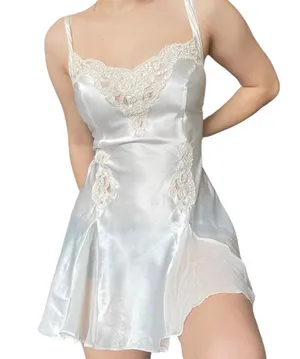 victoria’s secret white slip dress thumbnail 1