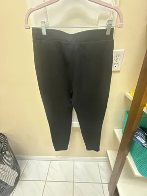 SHEIN Essnce Black High Waist Plicated Tapered Pants thumbnail 3
