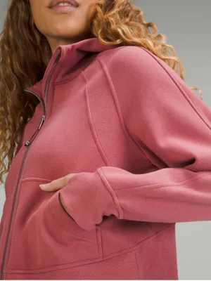 Lululemon Scuba Oversized Full Zip Hoodie Sweatshirt Brier Rose Pink Sz XS/S thumbnail 2