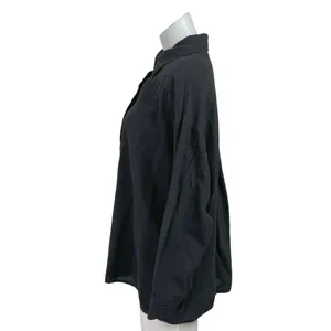 Topshop Womens Black Oversized Relaxed Long Sleeve Boyfriend Button Down Shirt 2 thumbnail 2