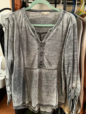 We The Free Oversized Grey Lightweight Thermal thumbnail 1