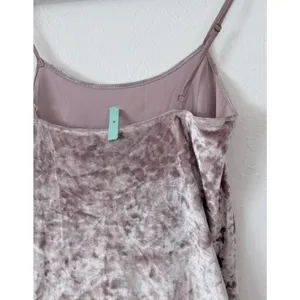 Show Me Your Mumu Velvet Slip Dress XS Dust Pink Y2K Mini Spaghetti Strap Soft thumbnail 8