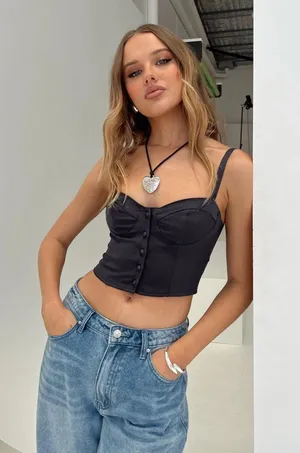 Princess Polly Bohen Top Black thumbnail 1
