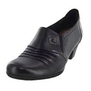 Rockport black leather Adele pumps loafers women’s size 8 business boho minimal‎ thumbnail 1