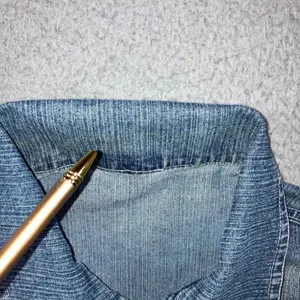 Vintage Denim‎ Vest Women L Blue Full Zip Collared Retro Grunge Western Hippie thumbnail 4