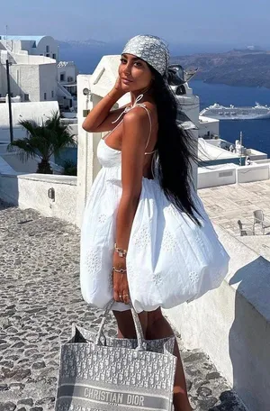 dress mini crochet balloon embroidered white boho vacation casual summer thumbnail 3