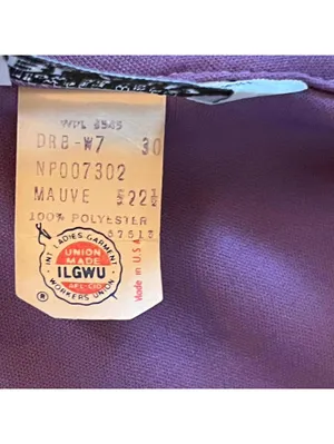 1970s vintage Blair lavender midi dress made in USA Size M/L 💜 thumbnail 7