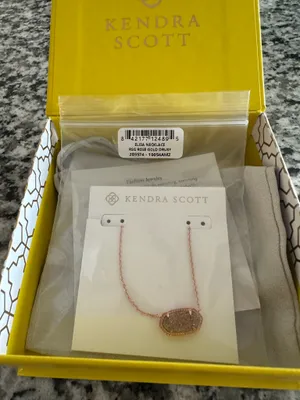 Kendra Scott Elisa Necklace in Rose Gold Drusy thumbnail 2
