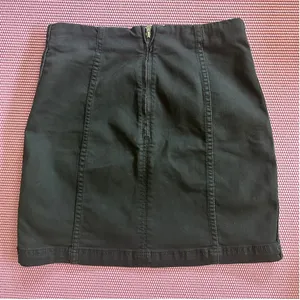 Free People Modern Femme Washed Black Denim Mini Skirt thumbnail 3