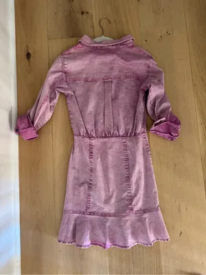 Fate Purple Washed Denim Dress thumbnail 5