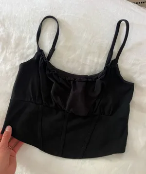Black Hollister corset crop tank top thumbnail 1