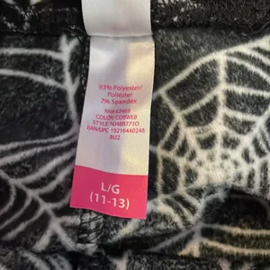 No Boundaries Black with White Spider & Web Print Soft Fleece Jr Size L (11-13) thumbnail 6