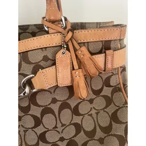 Coach Hampton Satchel Women Medium Brown Monogram Canvas Y2K Preppy 8K07 thumbnail 2