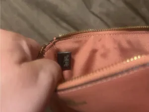 Coach  Pebbled Leather Wristlet with Gold Logo thumbnail 7