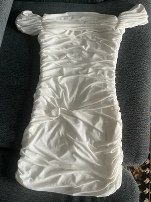 White Scrunch Shein Dress Bodycon thumbnail 1