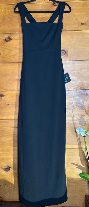 NWT Lulus Glamorous Dedication Black Sleeveless Column Maxi Dress Gala Ball XXL thumbnail 1