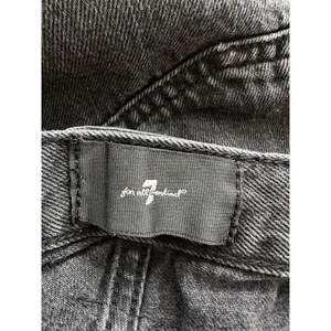 7 For All Mankind Jennifer Beaded Baggy Jeans Wide Leg Women's 26 Faded Black thumbnail 7