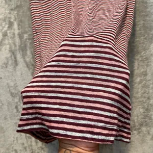 Chinti and Parker Striped 100% Linen Dress Sz Small Pink‎ Gray Maroon thumbnail 6