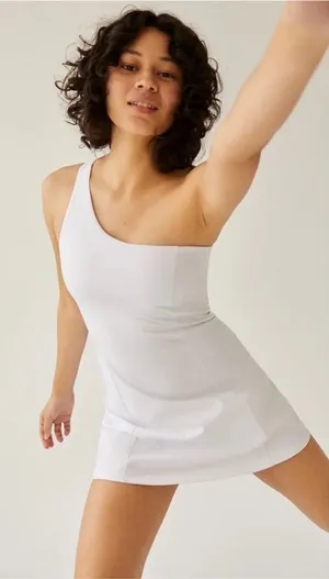 Outdoor Voices Unlined One Shoulder white Dress size XS thumbnail 1