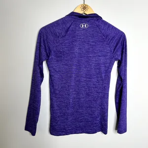 Under Armour Purple Quarter Zip Athletic Top thumbnail 5