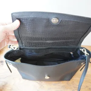 Kate Spade New York Black Saffiano Leather Crossbody Satchel Bag Classic thumbnail 8