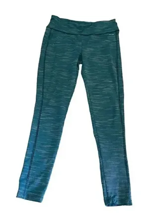 Jockey Women’s Spandex Green Heather Capri Leggings Running Pants SZ M #1153 thumbnail 1